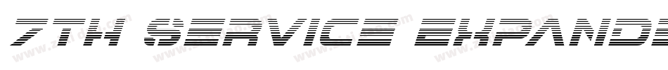 7th Service Expanded Italic字体转换